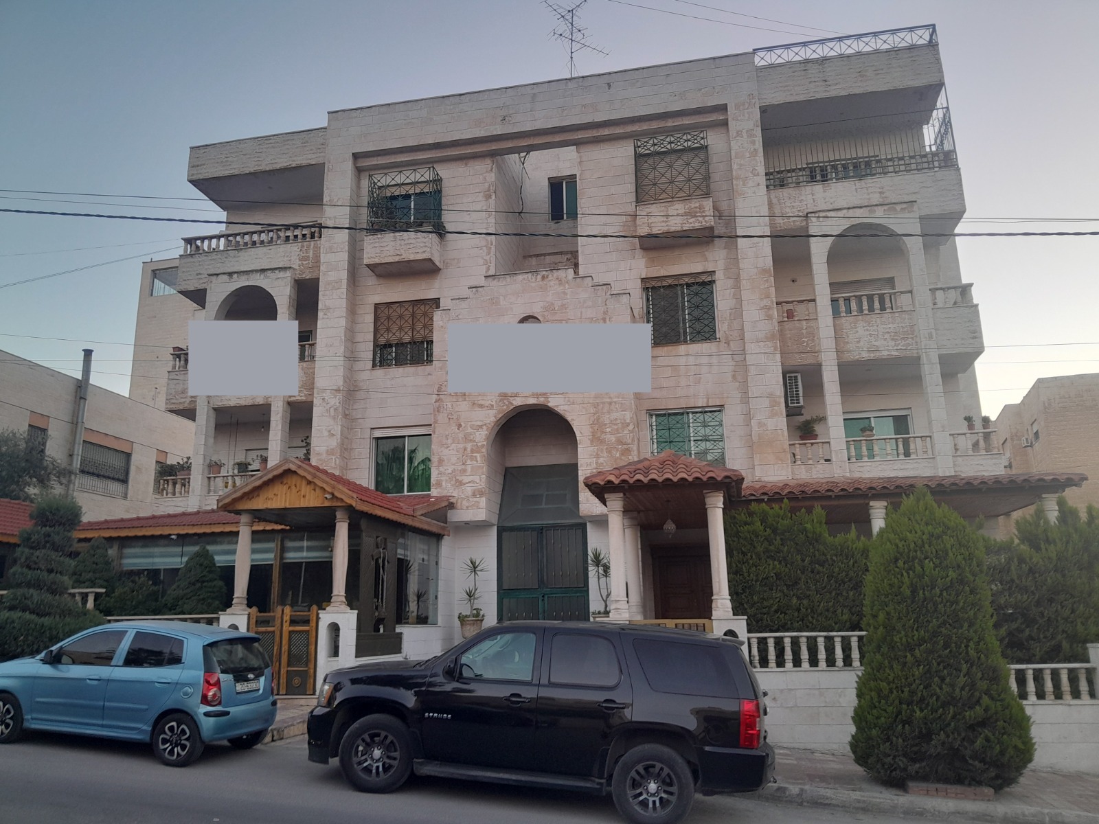 A duplex ground-floor apartment with a basement is available for sale in Alrabia .